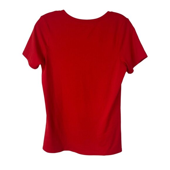 Nike Dri Fit Ohio State Buckeyes Tshirt Womens Small Red NCAA Fan Wear - Picture 2 of 8